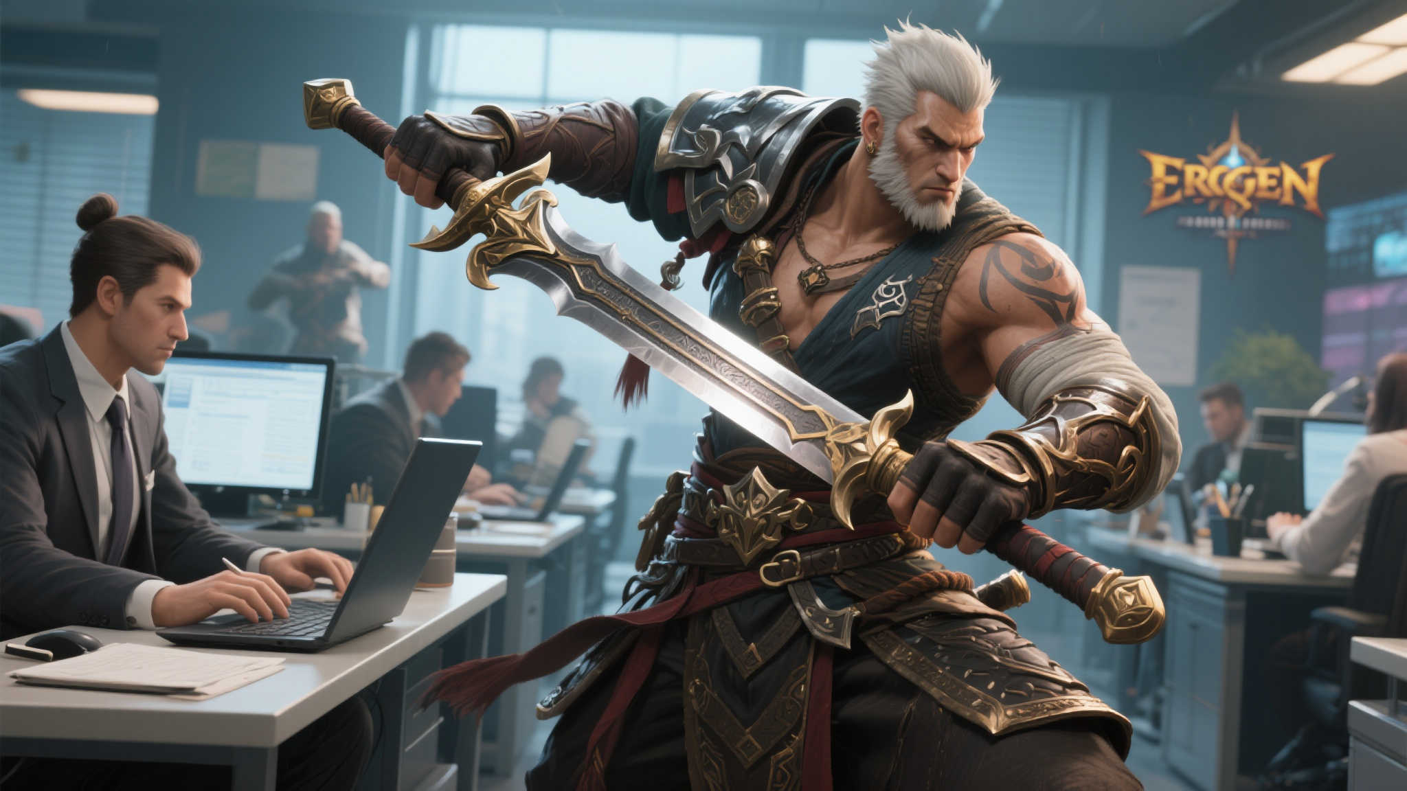 当保镖的猎魔人和卖肉的战神：经典角色现实新职业探索